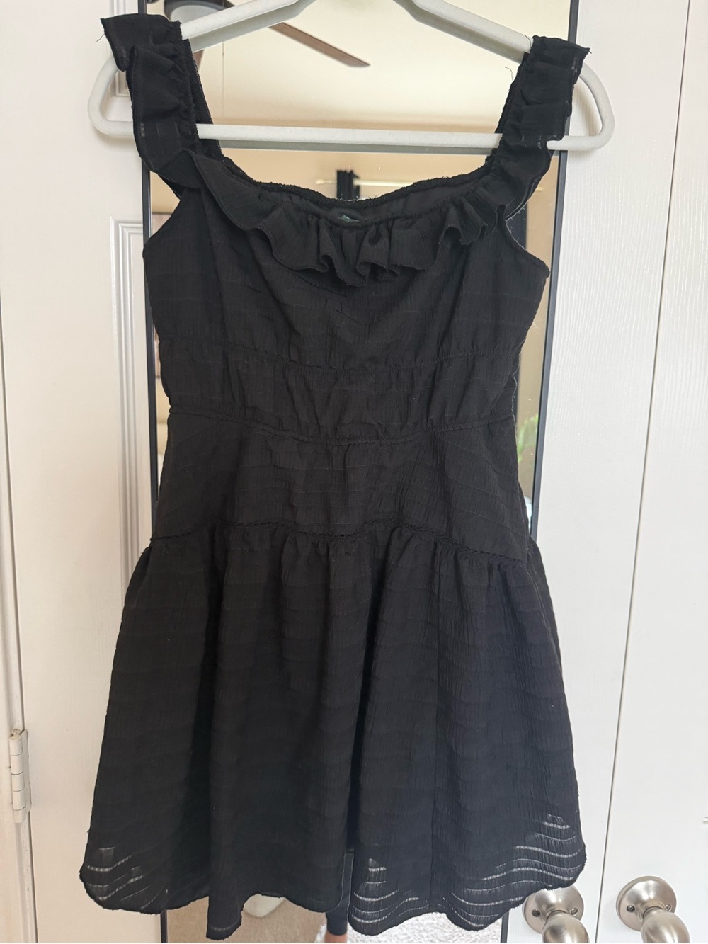 wild fable Black Ruffle Strap Sundress